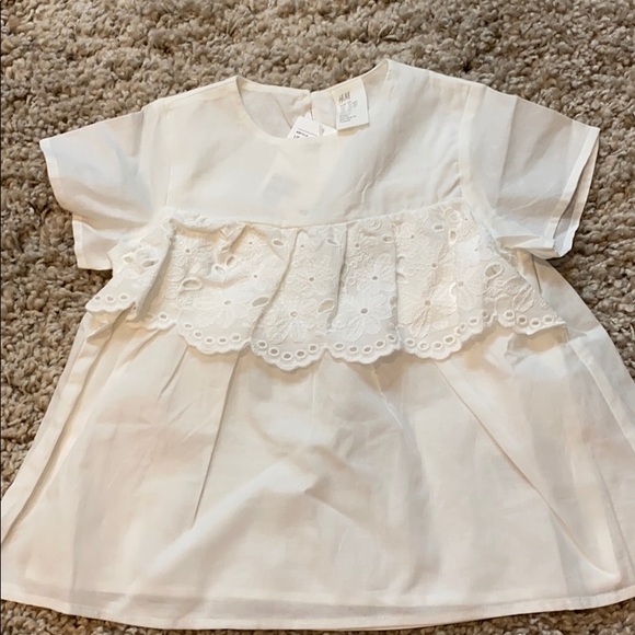 H&M Other - H&M White eyelet blouse - short sleeved